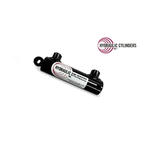 Replacement hydraulic Quick Coupler cylinder for Caterpillar skid steer front view, OEM PN 192-2640