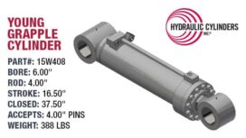 15W408 (Young) Hydraulic Grapple Cylinders