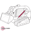 Replacement Hydraulic Boom Arm Lift Hoist Cylinder for Bobcat (PN 7245374) Skid Steer Models S740, S750, S770, T740, T750, T770, A770