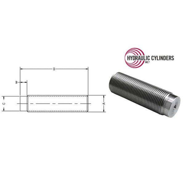 1"-14 X 4.00" LG Threaded Stud