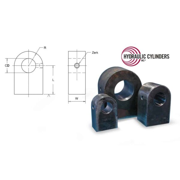 Lug Mount (Machined), 2.50" L x 0.62" W