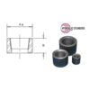 Half Coupling Port, 1-1/2" NPT