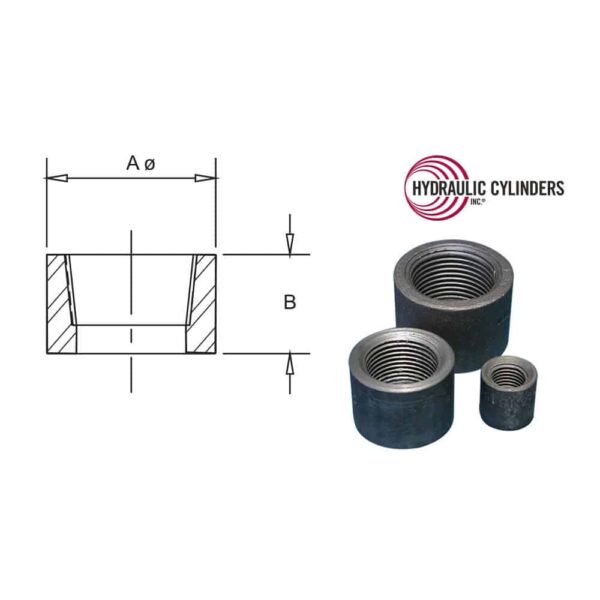 Half Coupling Port, 1/8" NPT