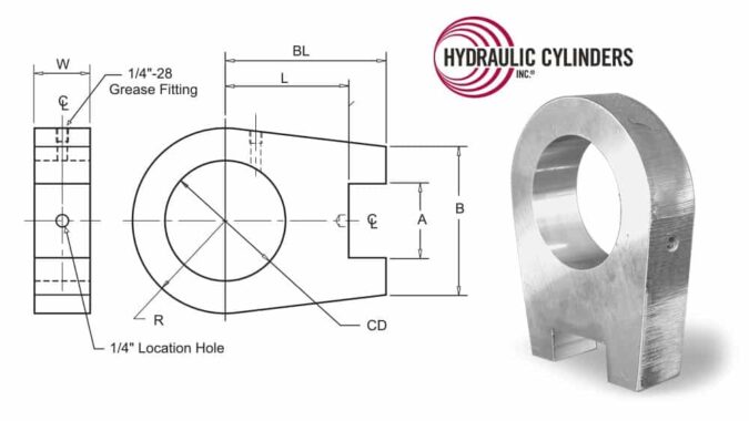 Tang Engineering Def Spherical Tang for Hydraulic Cylinders