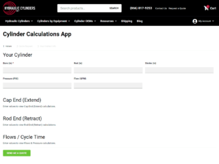 Custom Rod Cylinder Quoting App