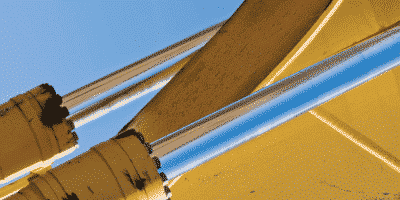 Yellow Hydraulic Cylinder