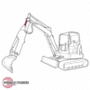 Replacement Hydraulic Extendable Arm Cylinder for Bobcat (PN: 6810433) Excavator Models 331, 334, 430