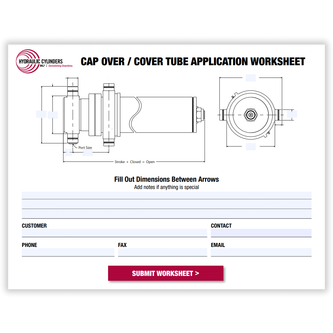 Cap/Cover Tube Worksheet 