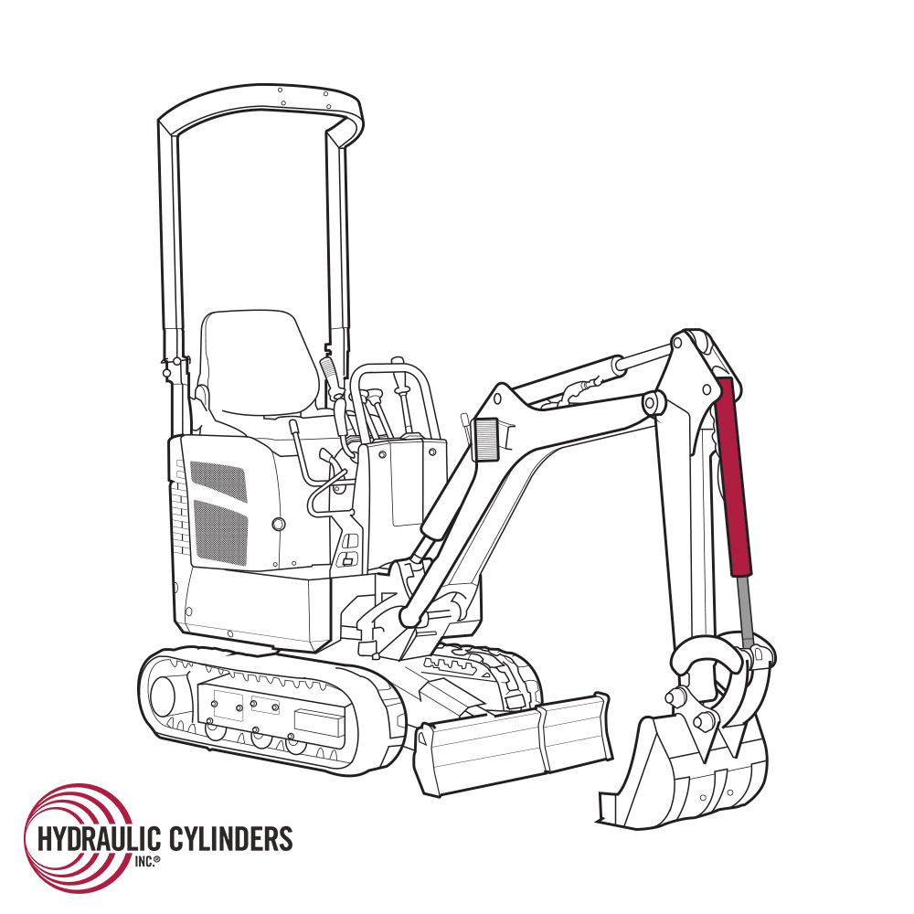 Replacement Hydraulic Bucket Cylinder for Bobcat 418–E10z | PN 7330847