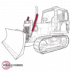 Replacement Hydraulic Dozer Lift Cylinder for Case (PN: G109819) Crawler Dozer Models 1150E, 1150G, 1150H, 1155E, MC1150E-XR126