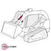 Replacement Left Hand Bucket Tilt Cylinder for Bobcat 7222704