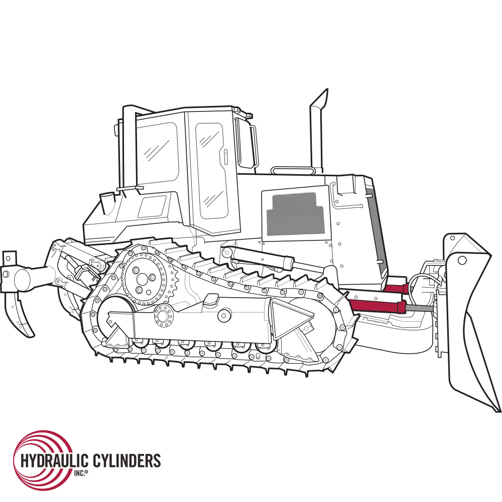 HCI-364-9346 - Replacement Hydraulic Dozer Tilt Cylinder for