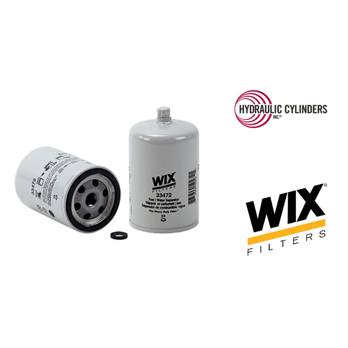 WIX 33472 Spin-On Fuel/Water Separator Filter | M16x1.5 Thread, 14